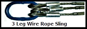 three leg wire rope slings